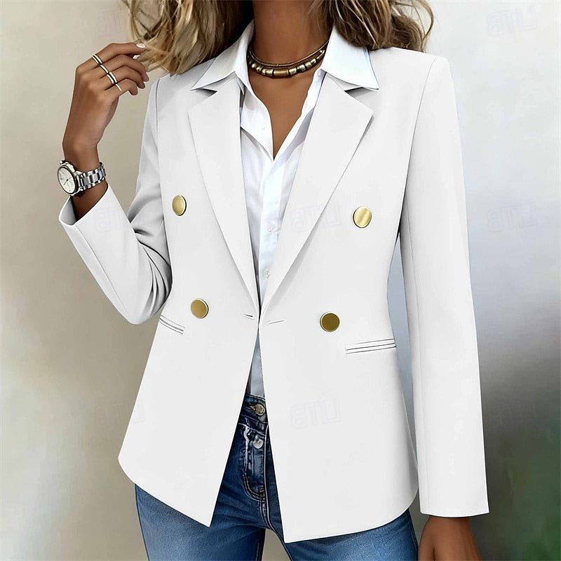 Double-Breasted Longline Blazer for Women