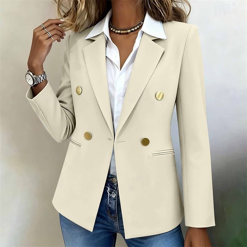Double-Breasted Longline Blazer for Women