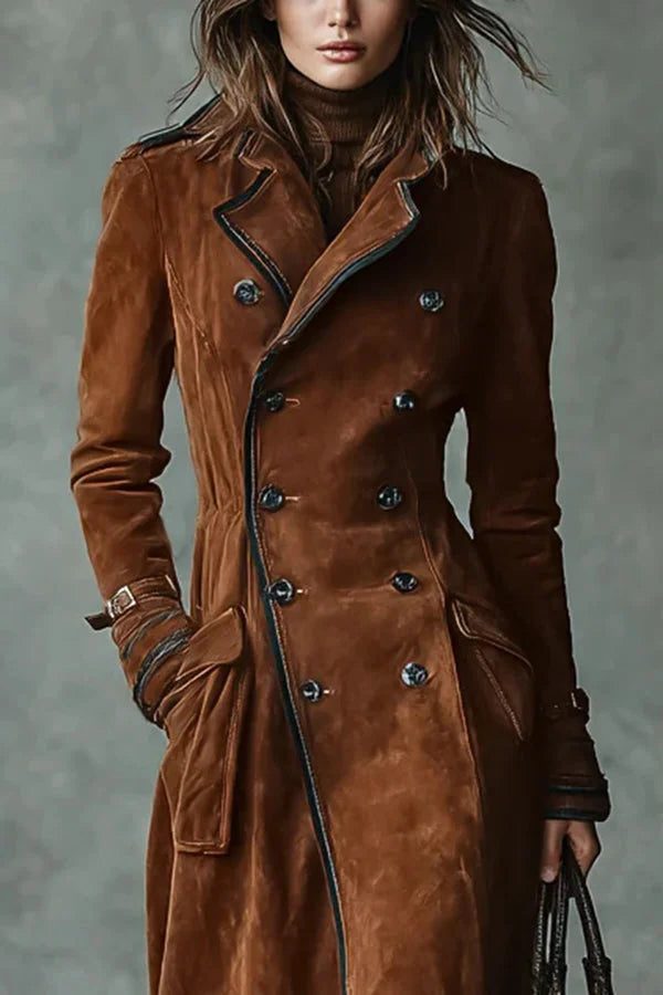 Double-Breasted Midi Trench Coat for Women - View 2