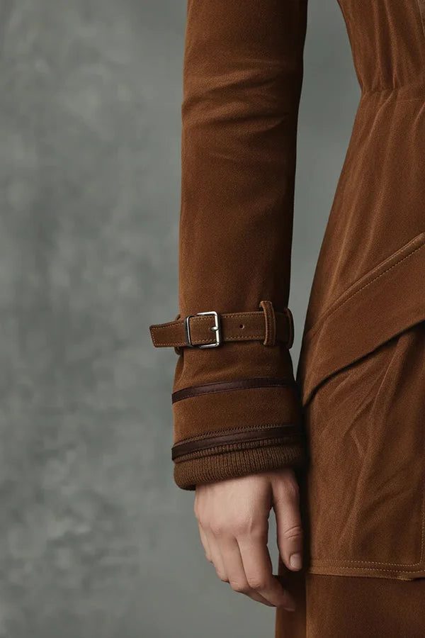 Double-Breasted Midi Trench Coat for Women - View 4