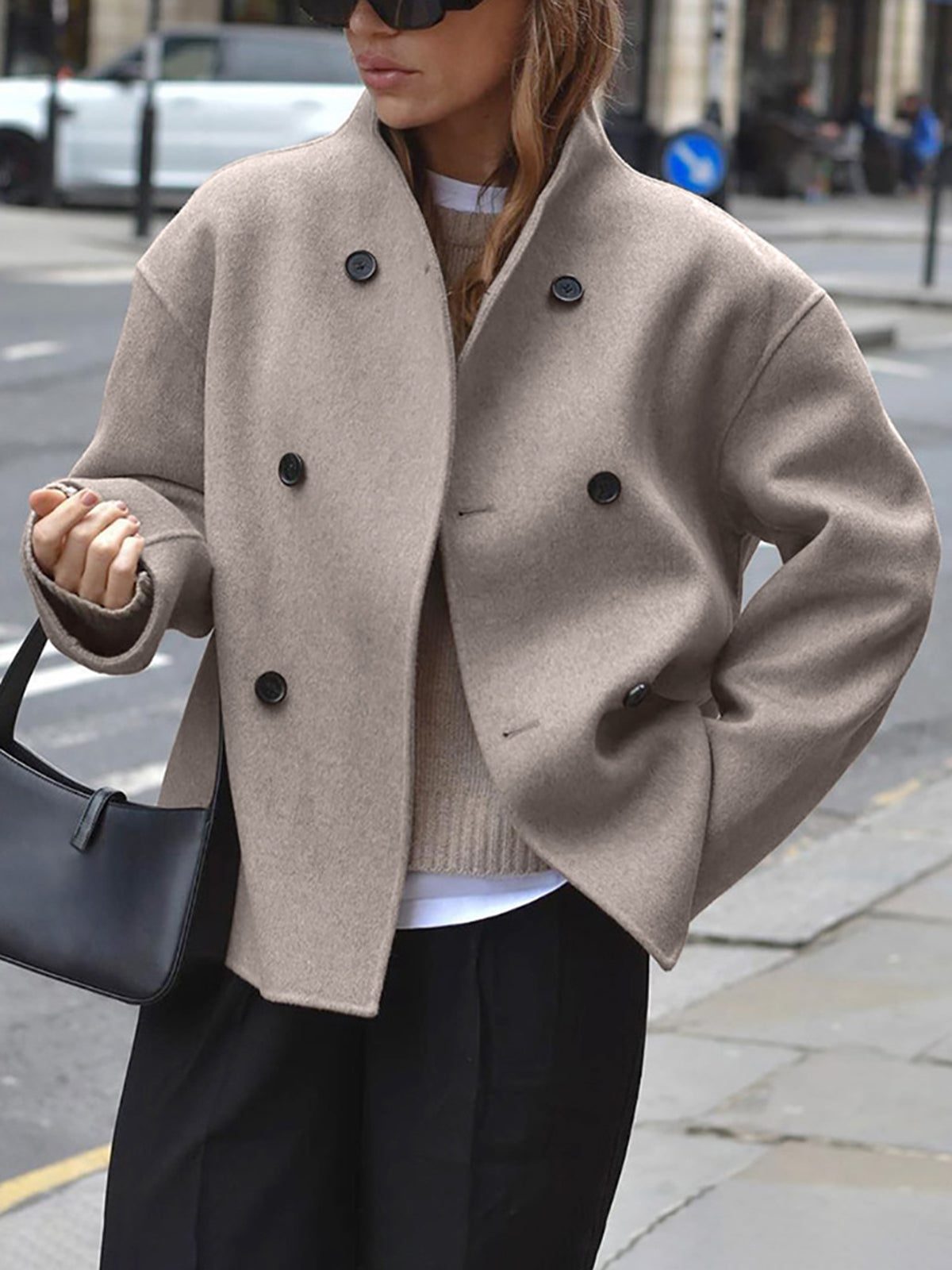 Double Breasted Pea Coat for Women