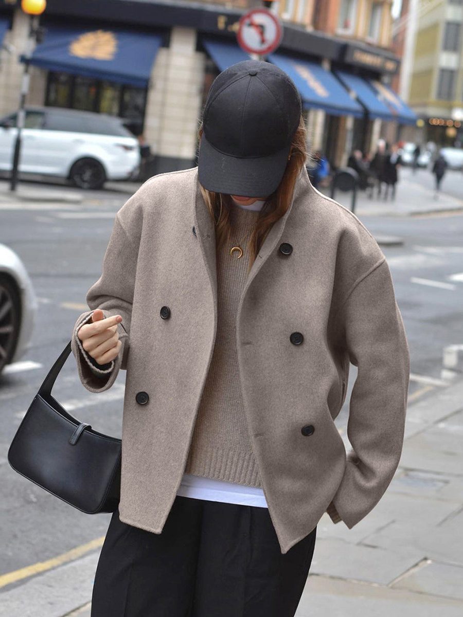 Double Breasted Pea Coat for Women - View 3