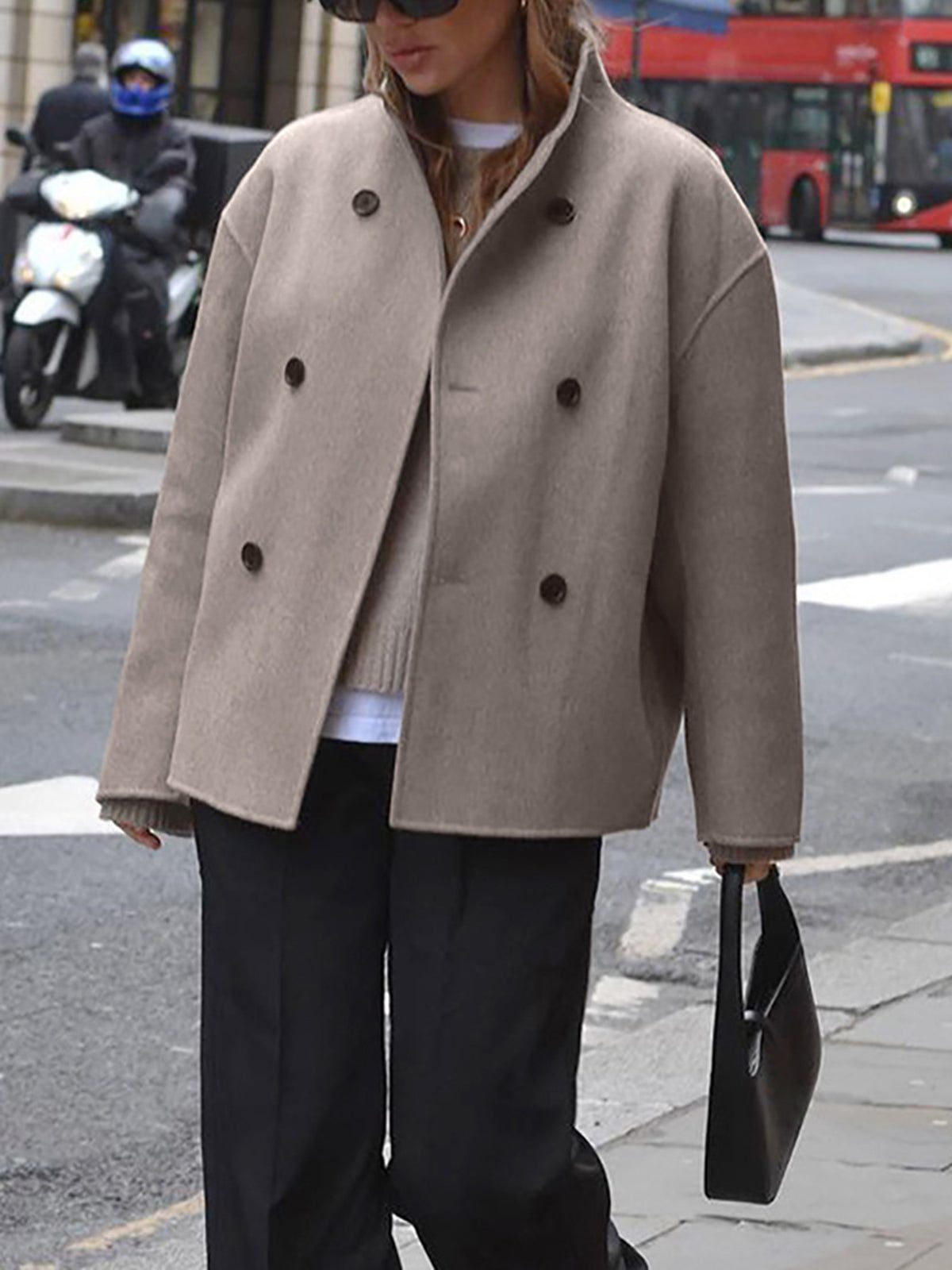 Double Breasted Pea Coat for Women - View 5