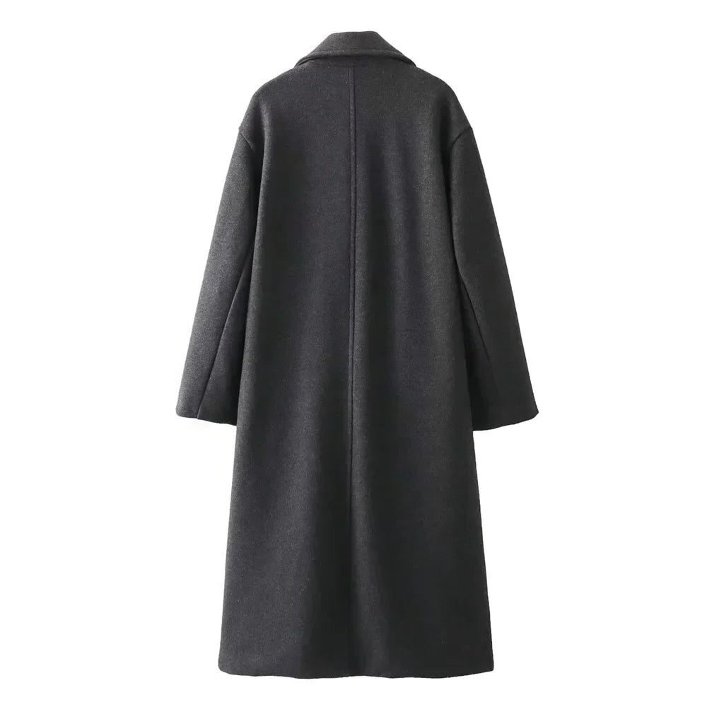 Double-Breasted Wool Overcoat for Women - View 10