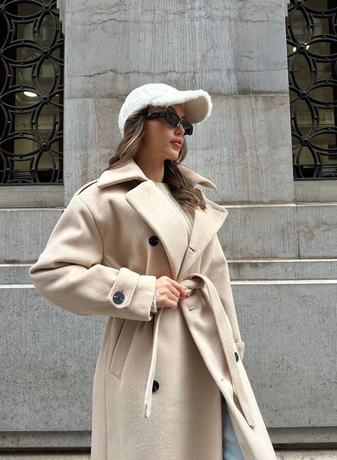 Double-Breasted Wool Overcoat for Women - View 8