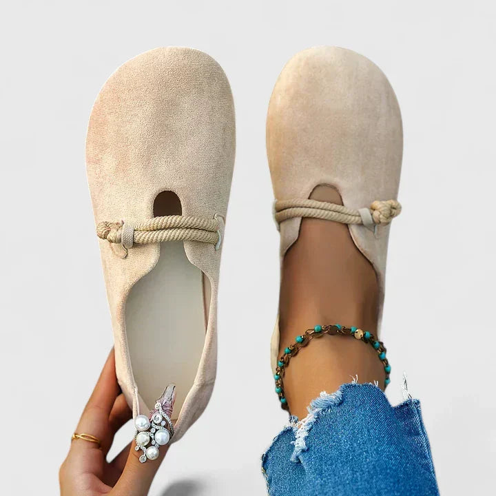Rope-Trim Closed Toe Loafers for Women