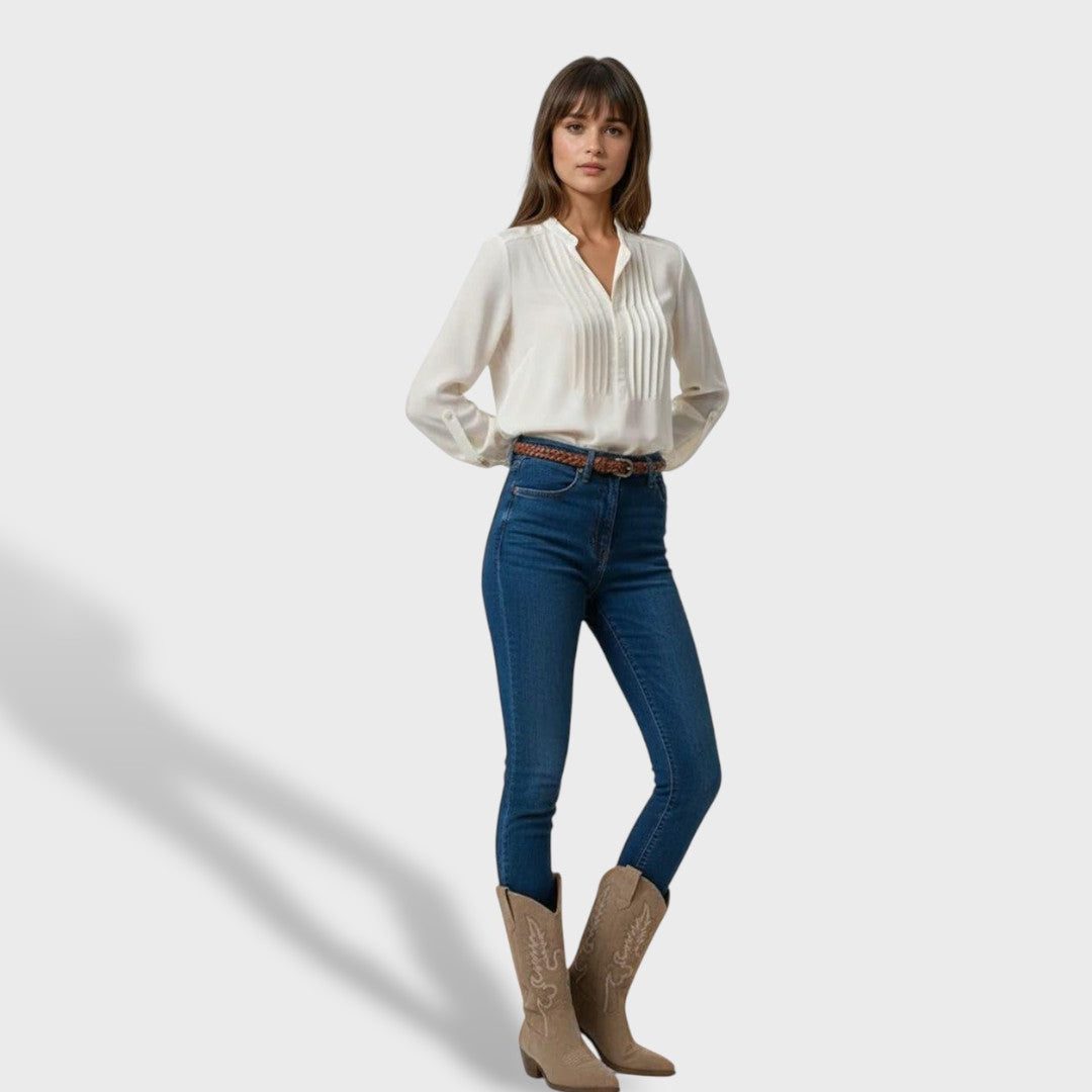 Embroidered Suede Cowboy Boots for Women