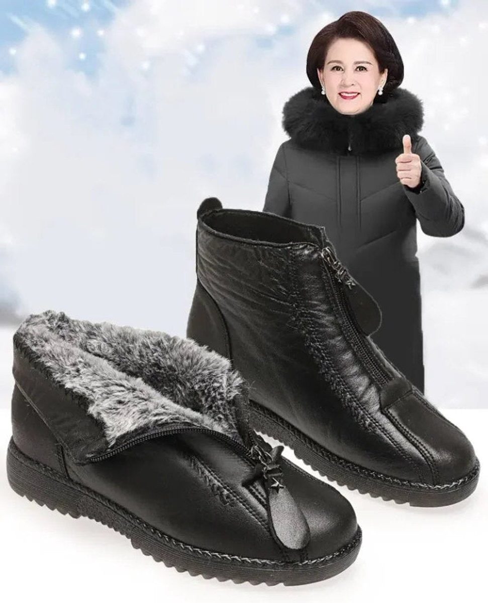 Fleece-Lined Zip-Up Ankle Boots for Women - View 7