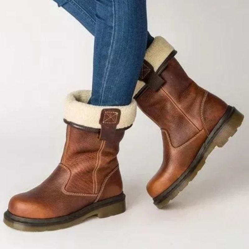 Fur-Lined Ankle Boots for Women
