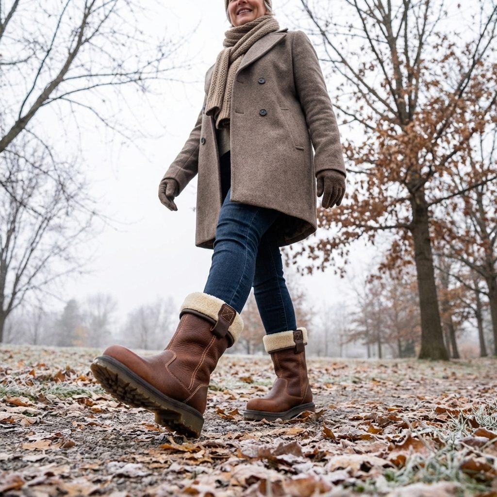 Fur-Lined Ankle Boots for Women