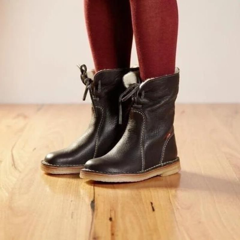 Fur-Lined Lace-Up Winter Boots for Women - View 4