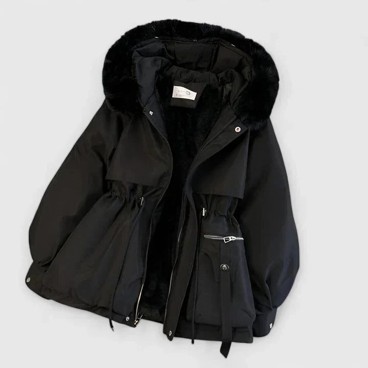 Hooded Longline Puffer Coat for Women