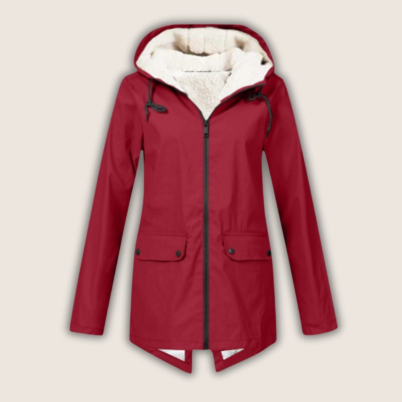 Hooded Longline Rain Jacket for Women