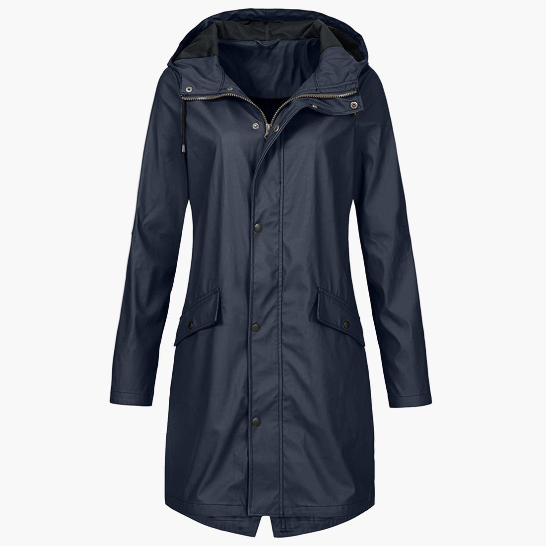 Hooded Longline Raincoat for Women