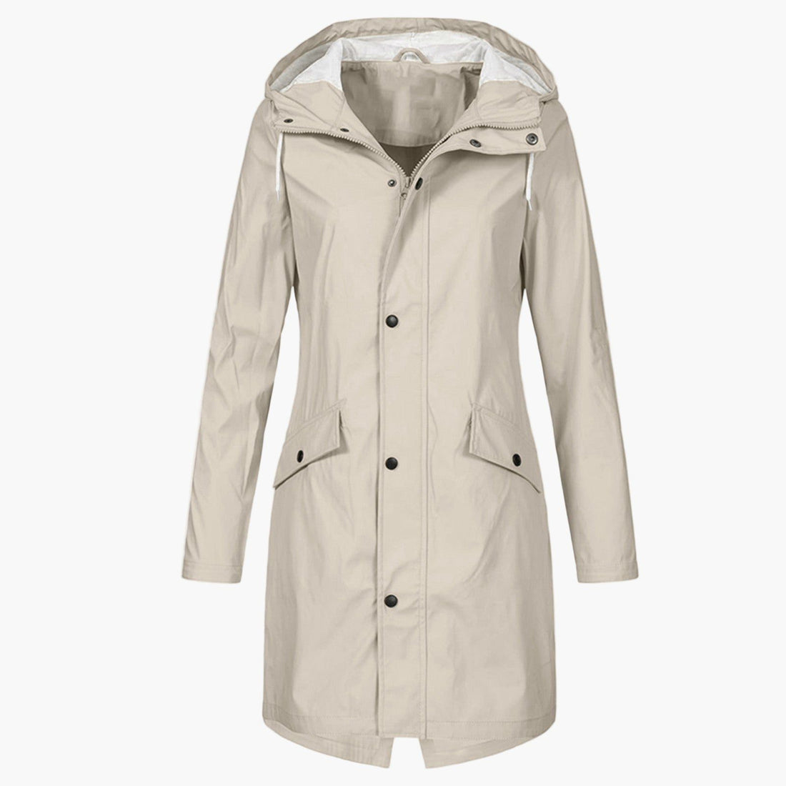 Hooded Longline Raincoat for Women