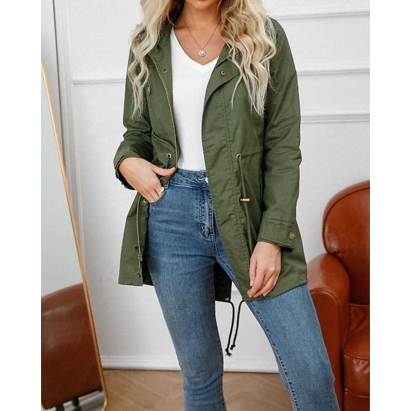Hooded Longline Utility Coat for Women - View 2