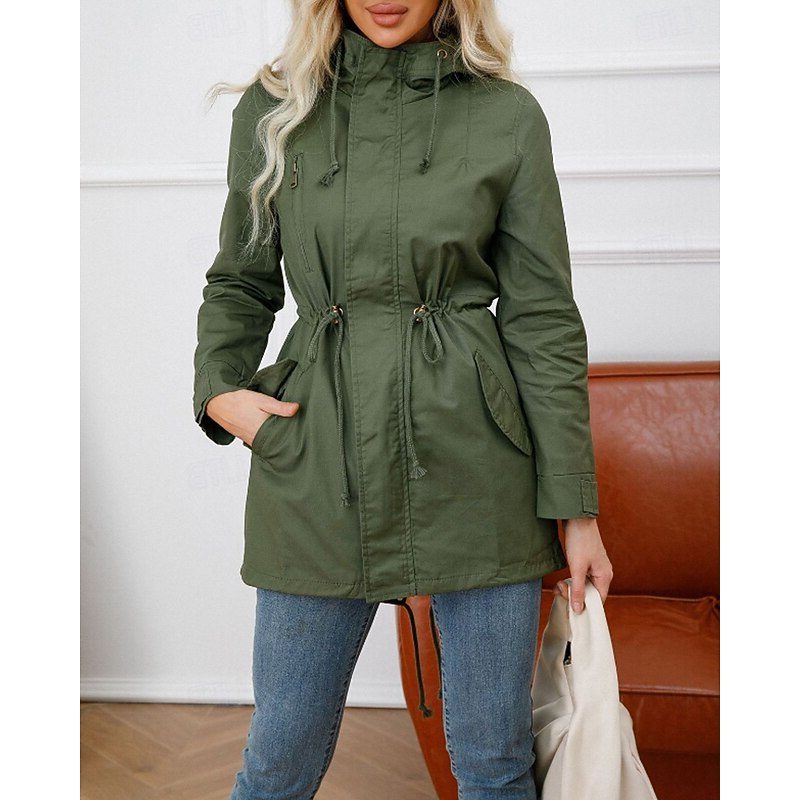 Hooded Longline Utility Coat for Women - View 4