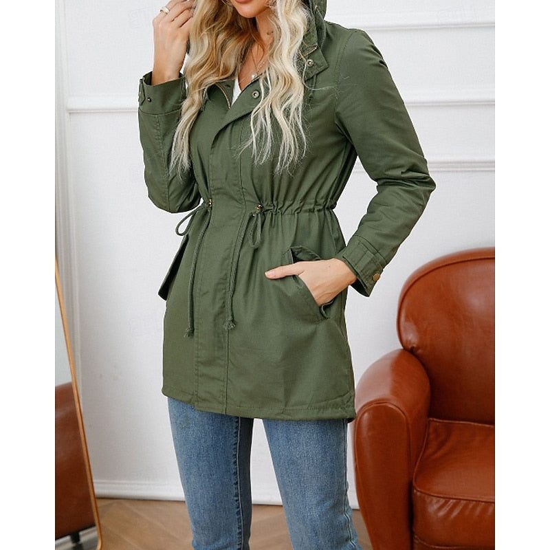 Hooded Longline Utility Coat for Women - View 5