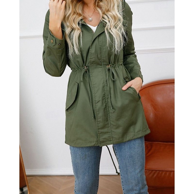Hooded Longline Utility Coat for Women - View 6