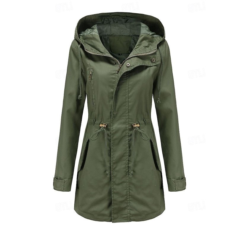 Hooded Longline Utility Coat for Women - View 8