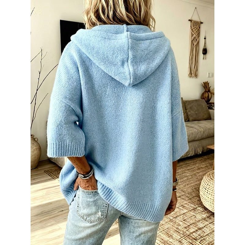 Hooded Open-Front Cardigan for Women - View 5