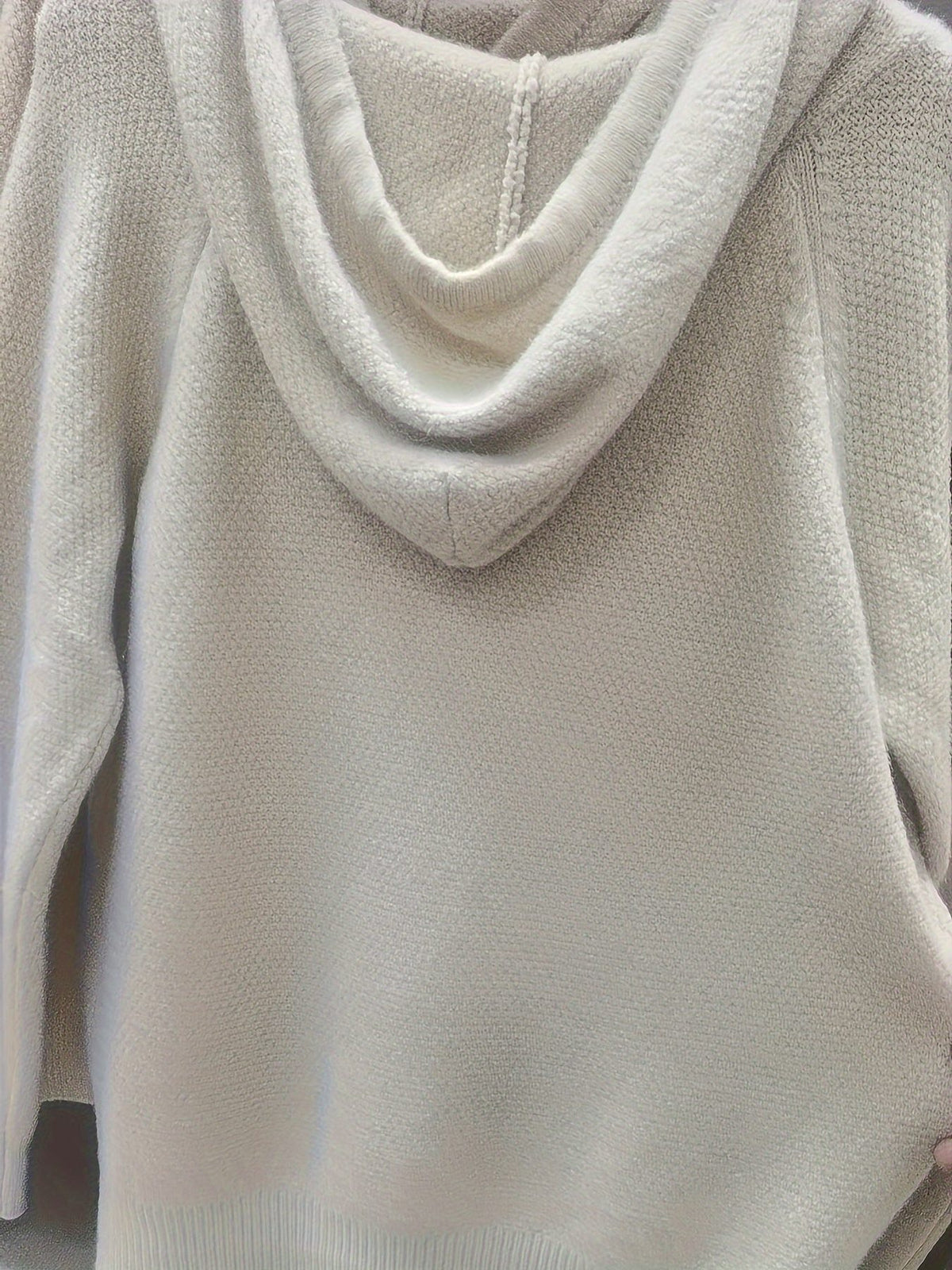 Hooded Zip-Up Long Cardigan for Women - View 4