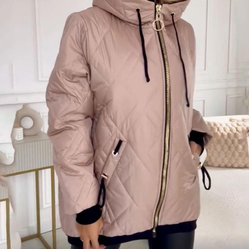 Hooded Zip-Up Puffer Jacket for Women - View 10