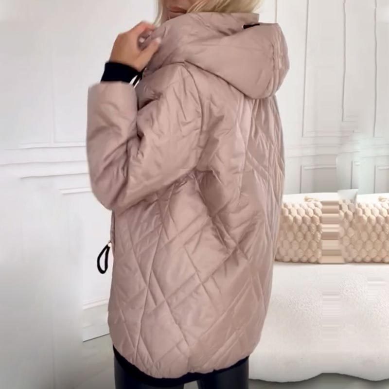 Hooded Zip-Up Puffer Jacket for Women - View 2