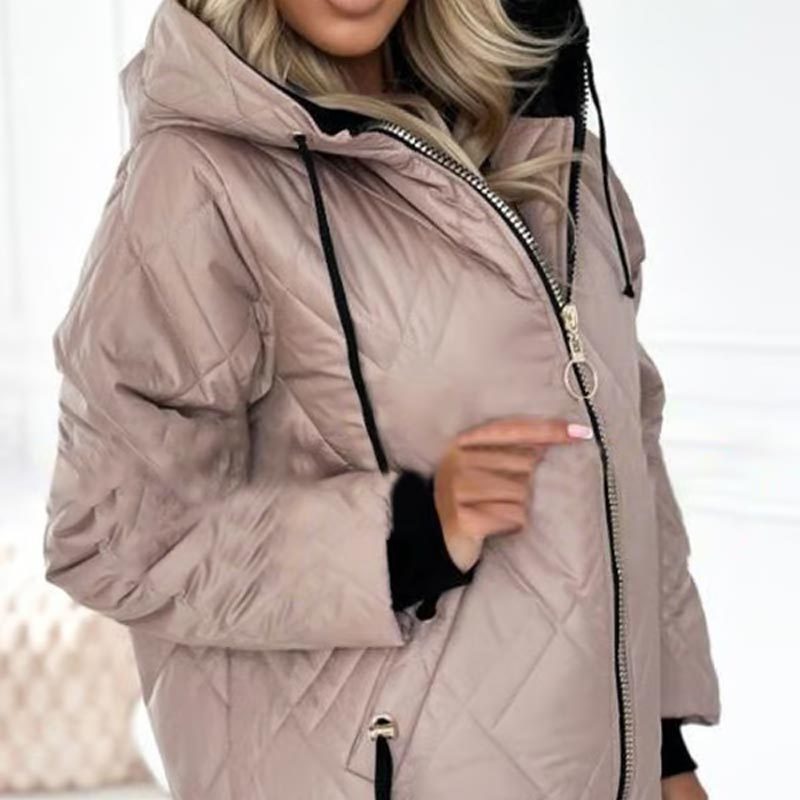 Hooded Zip-Up Puffer Jacket for Women - View 6