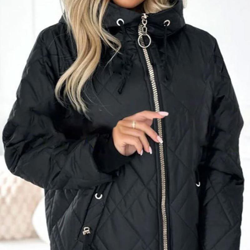 Hooded Zip-Up Puffer Jacket for Women - View 7
