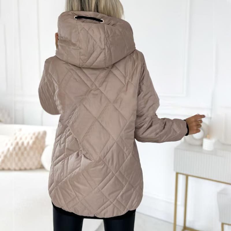 Hooded Zip-Up Puffer Jacket for Women - View 8
