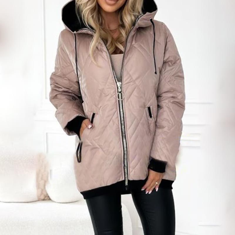 Hooded Zip-Up Puffer Jacket for Women - View 9