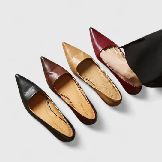 Block Heel Pointed Toe Pumps for Women