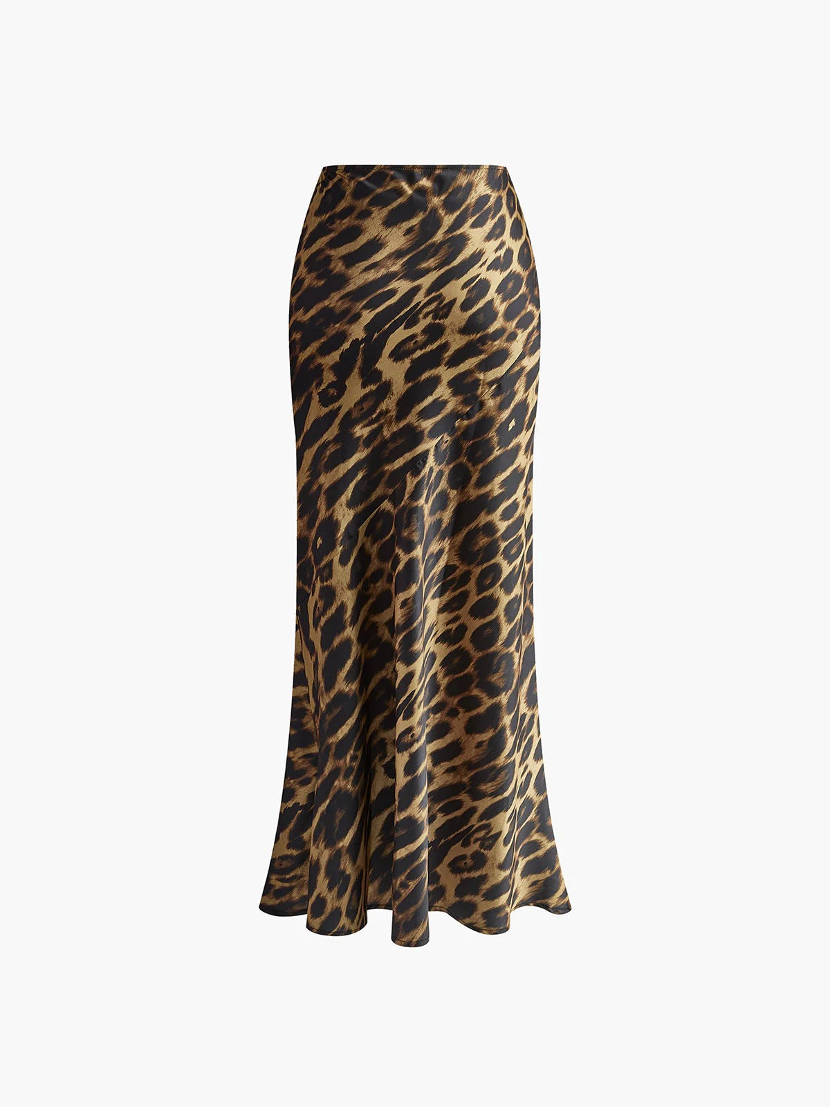 Leopard Print Flare Skirt for Women