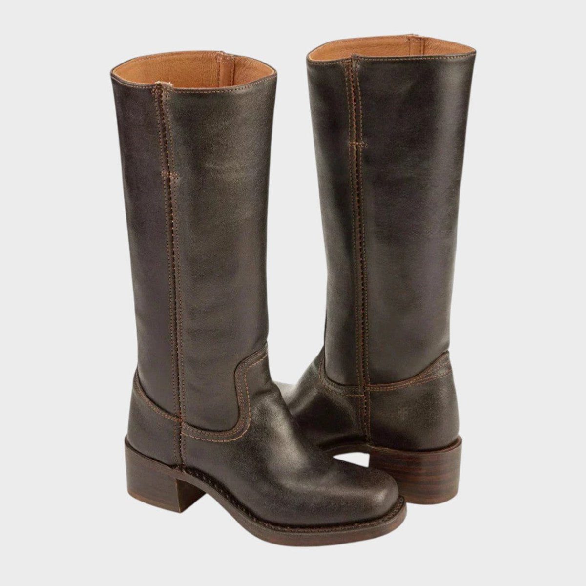 Knee High Block Heel Western Boots for Women