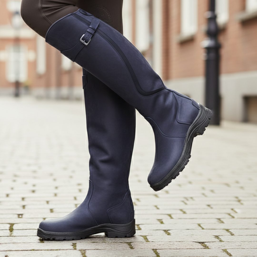Knee High Boots with Adjustable Calf Strap for Women