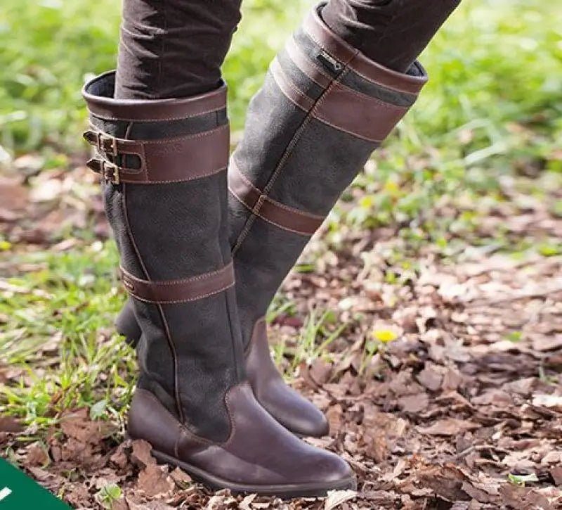 Knee High Pull-On Leather Boots for Women