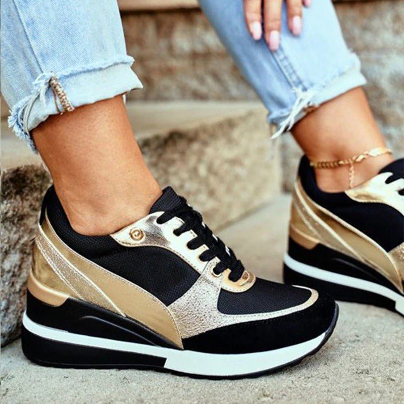 Lace-Up Colorblock Sneakers for Women - View 3