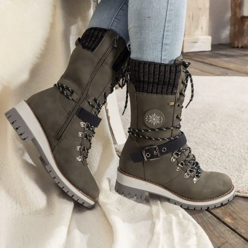 Lace-Up Lug Sole Ankle Boots for Women - View 4