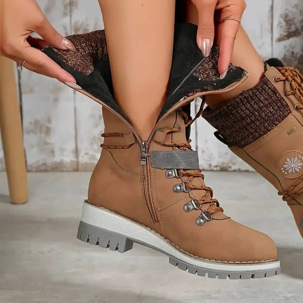 Lace-Up Lug Sole Ankle Boots for Women - View 6