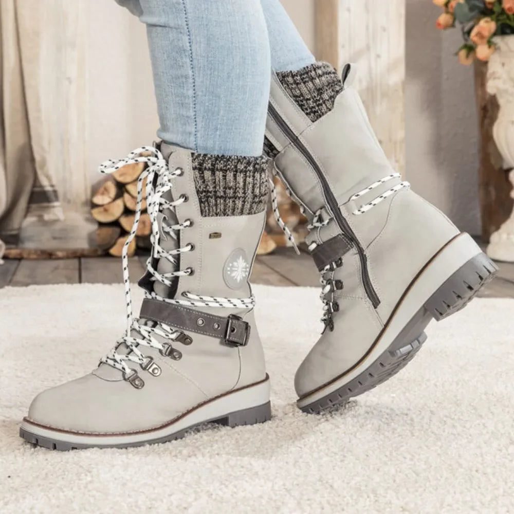 Lace-Up Lug Sole Ankle Boots for Women - View 9