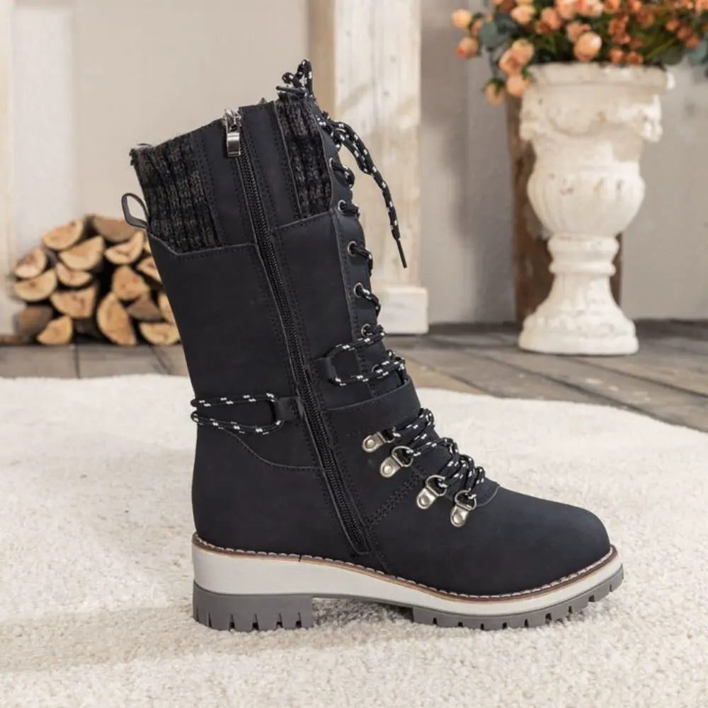 Lace-Up Lug Sole Ankle Boots for Women - View 2