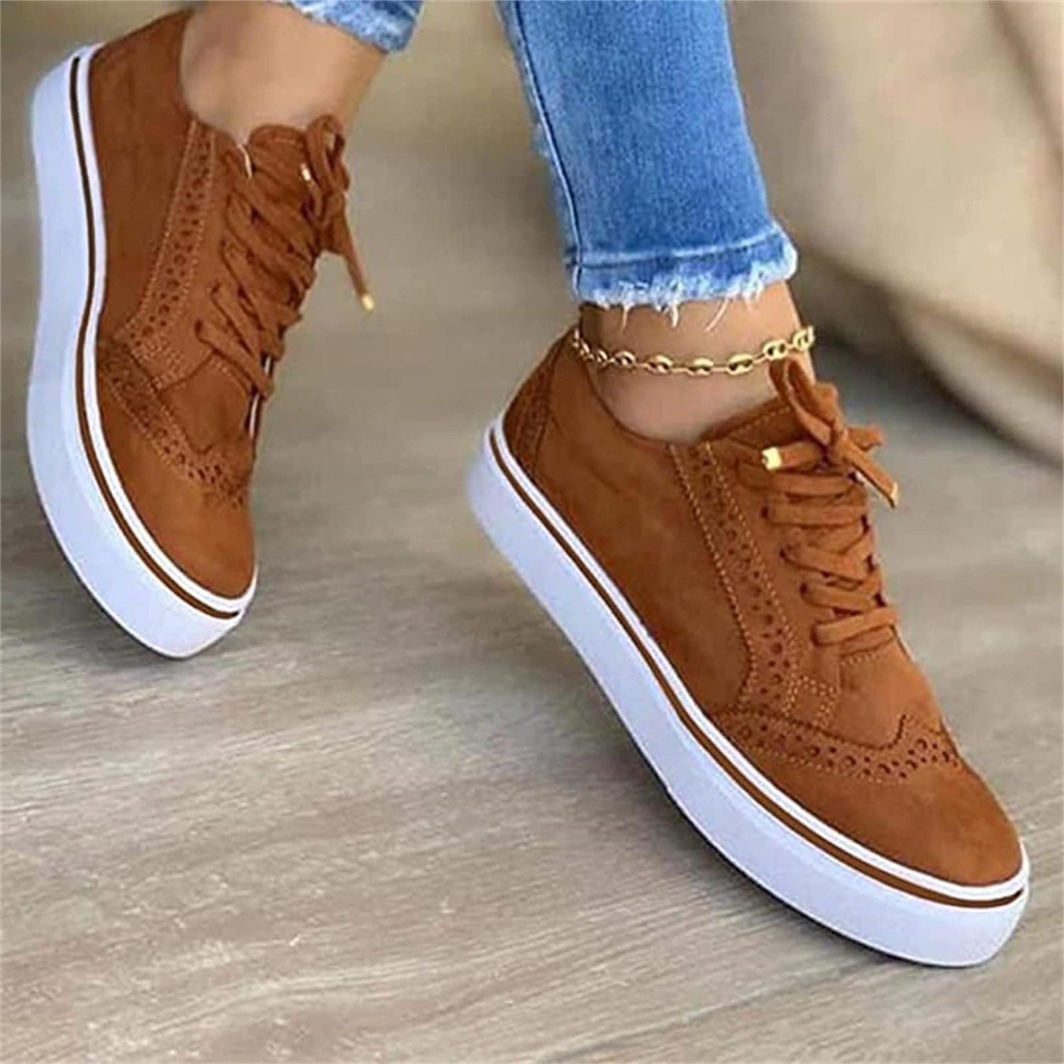 Lace-Up Platform Sneakers for Women - View 3