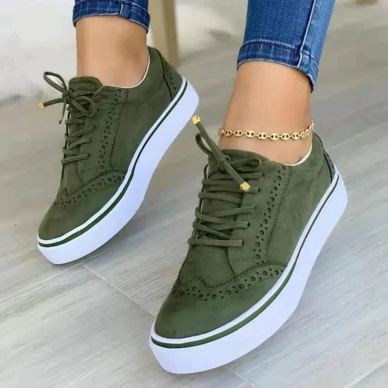 Lace-Up Platform Sneakers for Women - View 4