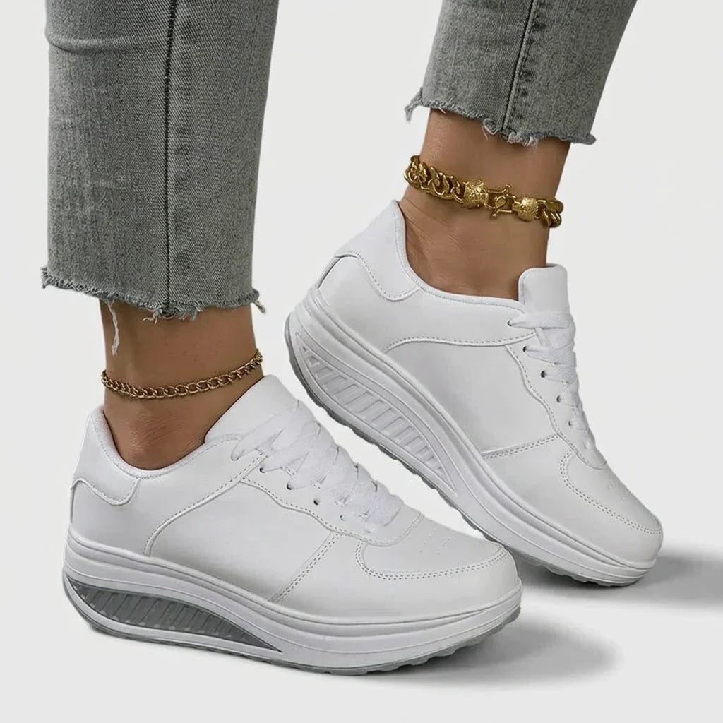 Lace-Up Platform Sneakers for Women - View 4