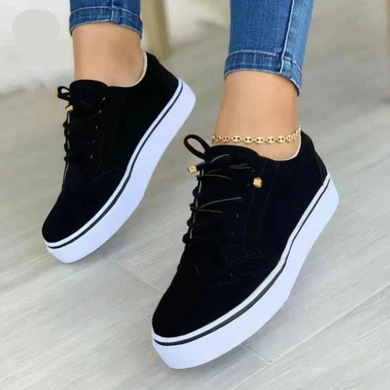 Lace-Up Platform Sneakers for Women - View 5