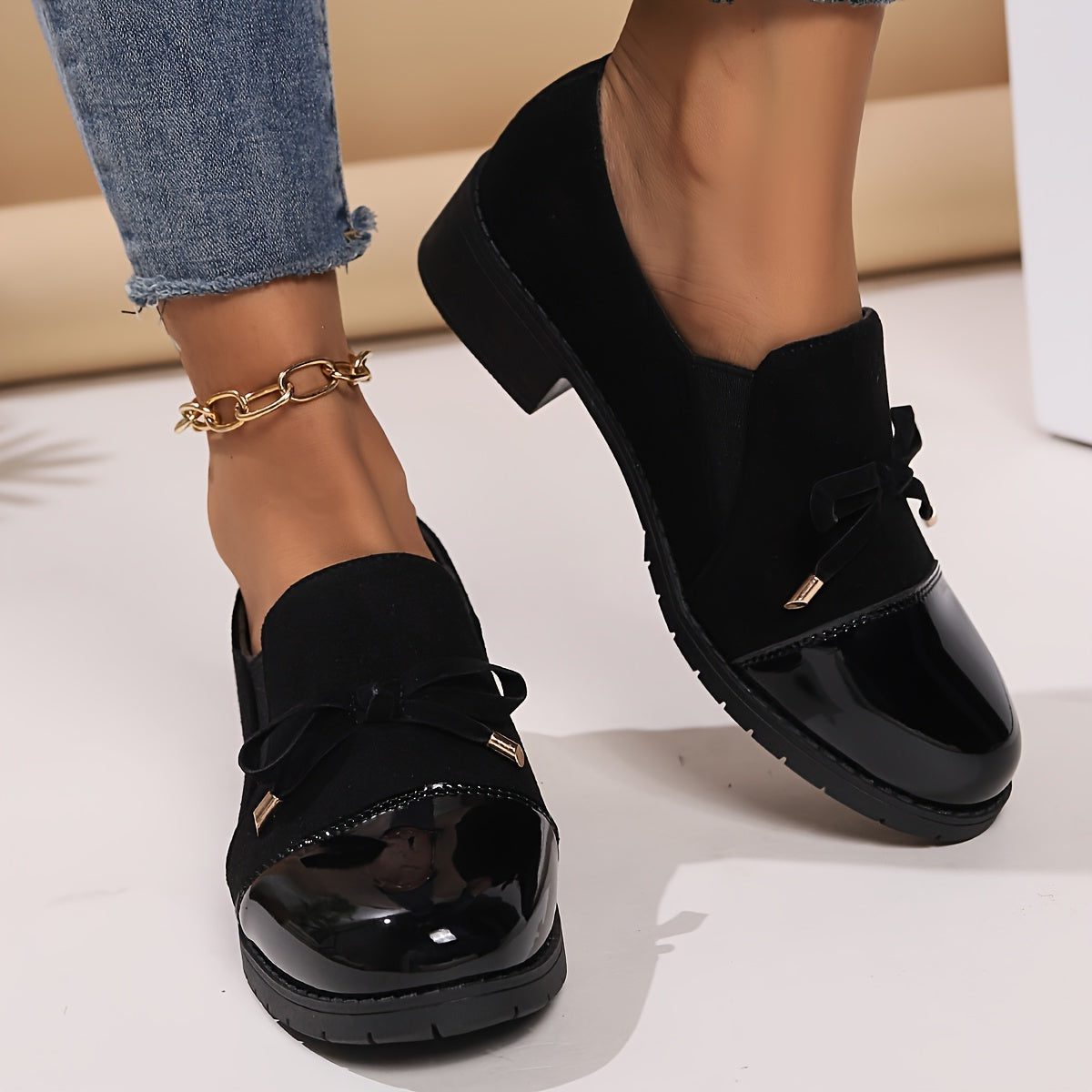 Lace-Up Suede Loafers for Women - View 3