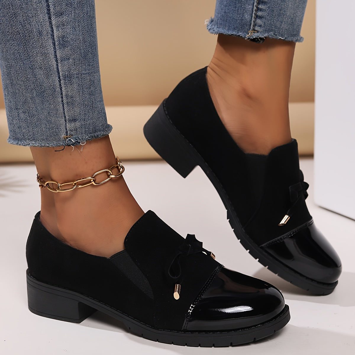 Lace-Up Suede Loafers for Women - View 4