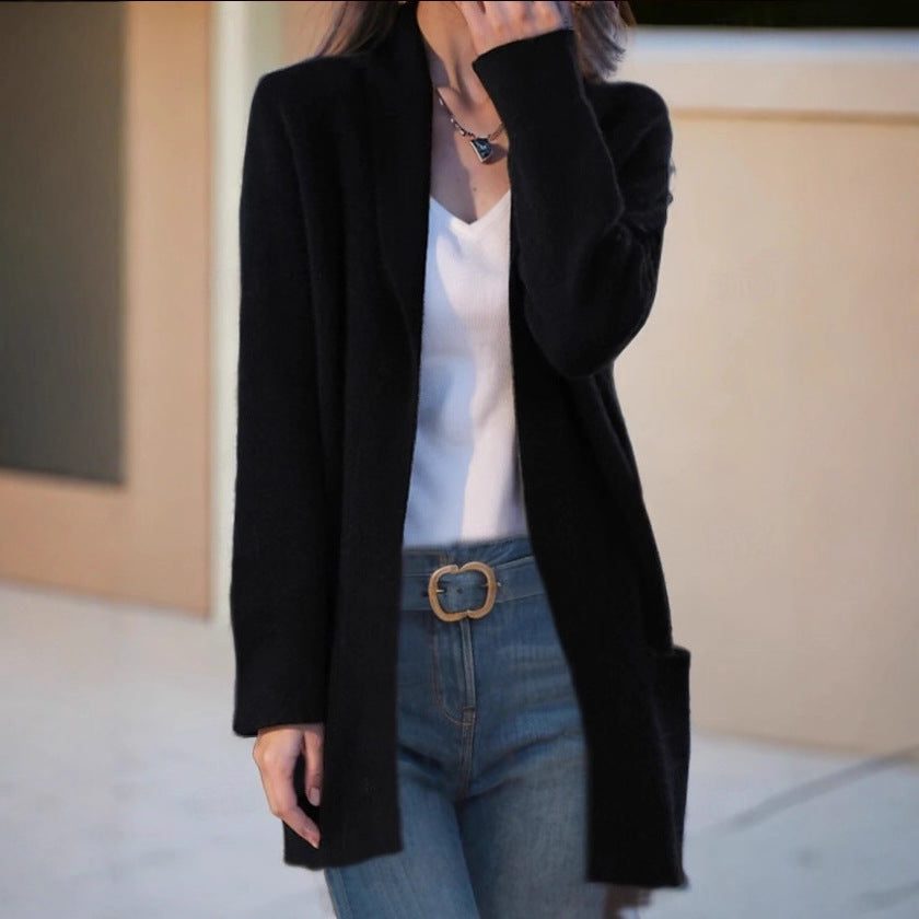 Long Knit Cardigan with Pockets for Women