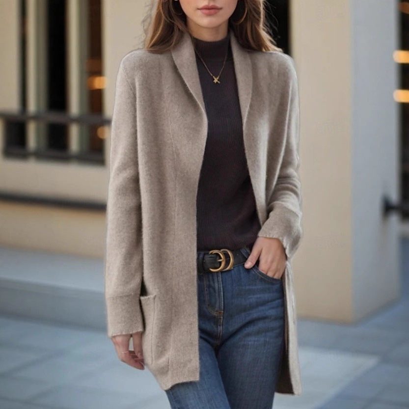 Long Knit Cardigan with Pockets for Women - View 4